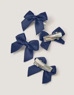 4-Pack Mini Bow School Hair Clips