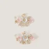 2-Pack Pearly Flower Hair Clips