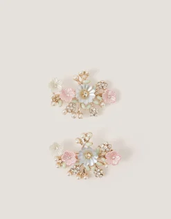 2-Pack Pearly Flower Hair Clips