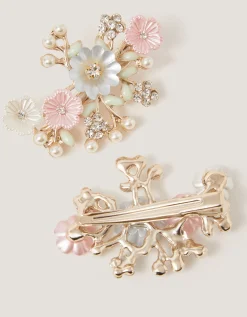 2-Pack Pearly Flower Hair Clips
