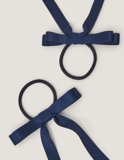 2-Pack Ribbon Bow School Hair Bands