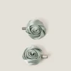 2-Pack Satin Rosette Hair Clips