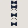 4-Pack School Bow Hair Bands & Clips