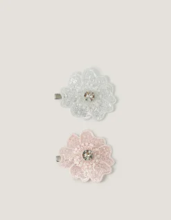 2-Pack Sequin Flower Hair Clips