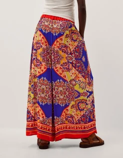 Padma Printed Palazzo Trousers Blue