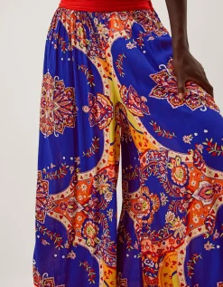 Padma Printed Palazzo Trousers Blue