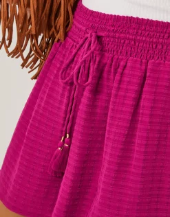 Paige High Waist Drawstring Shorts Pink