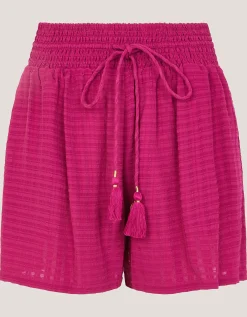 Paige High Waist Drawstring Shorts Pink