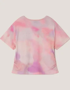 Palm Print Ombré T-Shirt Pink