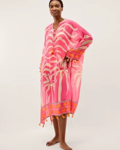 Paloma Palm Print Midi Kaftan
