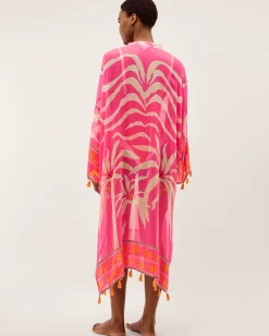 Paloma Palm Print Midi Kaftan