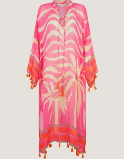 Paloma Palm Print Midi Kaftan