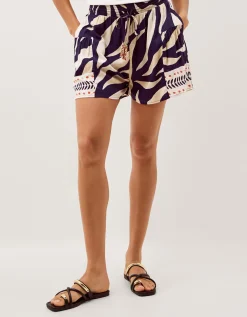 Paloma Print Shorts Blue
