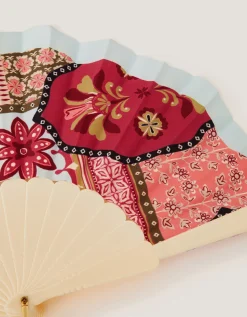 Patti Patchwork Foldable Fan