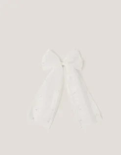 Pearl Bow Communion Hair Clip