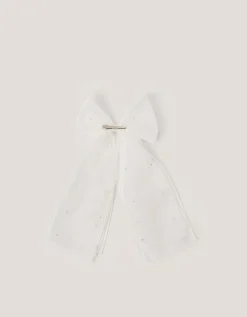 Pearl Bow Communion Hair Clip