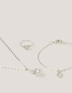 Pearl Heart Jewellery Set