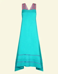 Pitusa St Tropez Maxi Beach Dress Teal