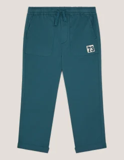 Plain Cuffed Trousers Blue