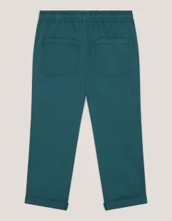Plain Cuffed Trousers Blue