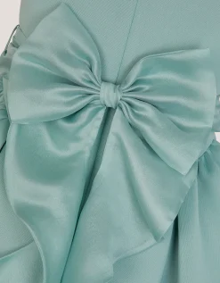 Polly Cap Sleeve Bow Party Dress Green