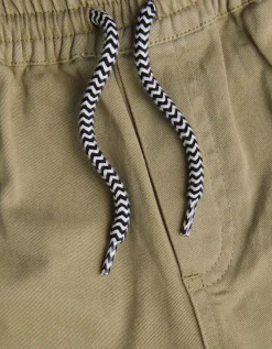 Pull-On Cuffed Trousers Natural
