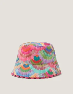 Rainbow Fan Print Bucket Hat Multi