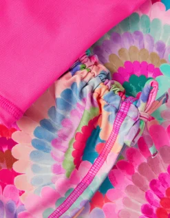 Rainbow Shell UPF50+ Rash Vest Swim Set Pink