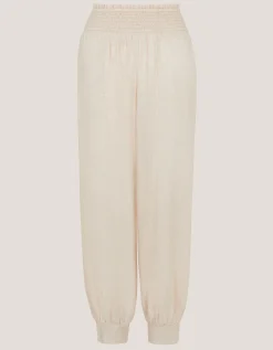 Reese Linen Blend Balloon Trousers Natural