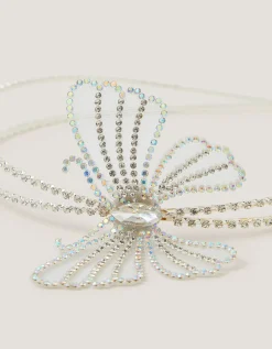Rhinestone Butterfly Metal Headband