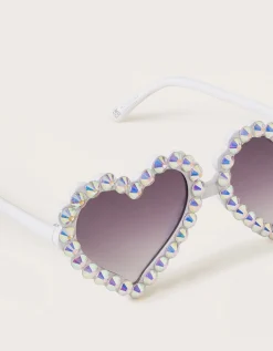 Rhinestone Heart Sunglasses