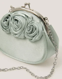 Rose Satin Clip Frame Bag