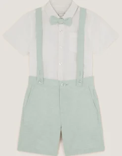 Rowan 3-Piece Short Suit with Braces Green