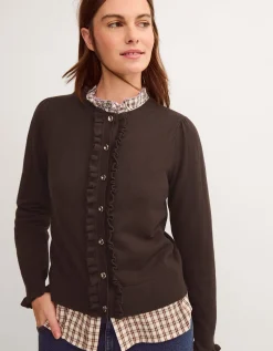 Ruby Frill Cardigan Brown