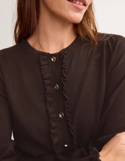 Ruby Frill Cardigan Brown