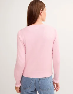 Ruby Frill Cardigan Pink