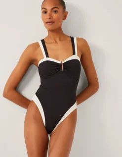 Sabrina Two Tone Swimsuit Black