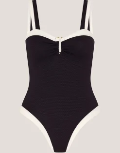Sabrina Two Tone Swimsuit Black