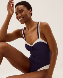 Sabrina Two Tone Swimsuit Blue