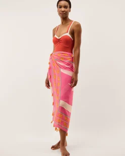 Sabrina Two Tone Swimsuit Orange