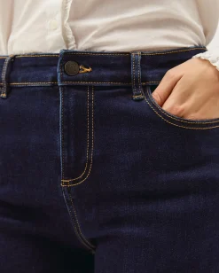 Safaia Straight Cropped Jeans Blue