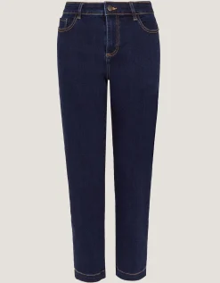 Safaia Straight Cropped Jeans Blue