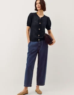Sam Starfish Button Cardigan Blue