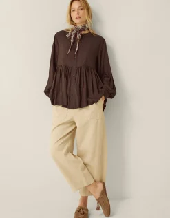 Sandy Relaxed Blouse Brown