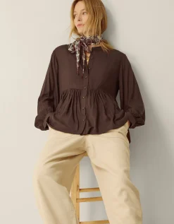 Sandy Relaxed Blouse Brown