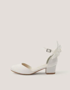 Sara Bow Two Part Heels Ivory