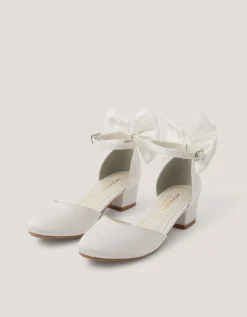 Sara Bow Two Part Heels Ivory