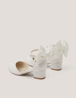 Sara Bow Two Part Heels Ivory