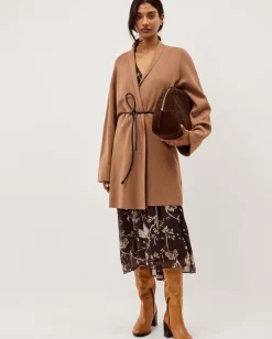 Saskia Tie Front Cardigan Camel