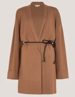 Saskia Tie Front Cardigan Camel